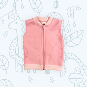 Mellény, pamut rózsa bolyhos