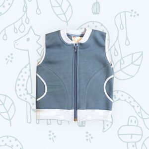 Mellény pamut, kék bolyhos