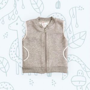 Mellény pamut, szürke bolyhos