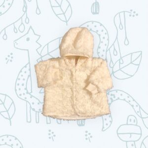 Kapucnis szörme kabát,nyers rózsás