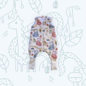 Bélelt tipegő hálózsák,nyers maci