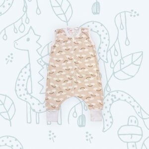 Pamut tipegő hálózsák,polka bézs szivárvány