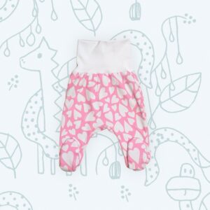 Pamut talpasnadrág mintás,polka pink szivek