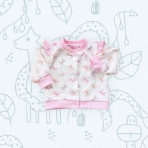 Pamut kocsikabát mintás, polka masnik