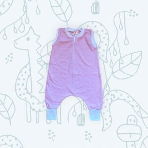 Pamut tipegő hálózsák, pink csikos