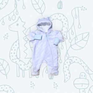 Flannel-sherpa világoskék overál